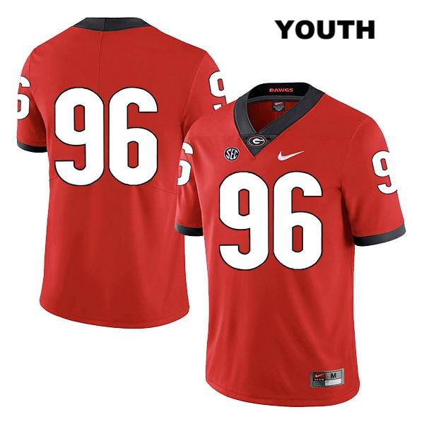Georgia Bulldogs Youth Jack Podlesny #96 NCAA No Name Legend Authentic Red Nike Stitched College Football Jersey KRB2556HW